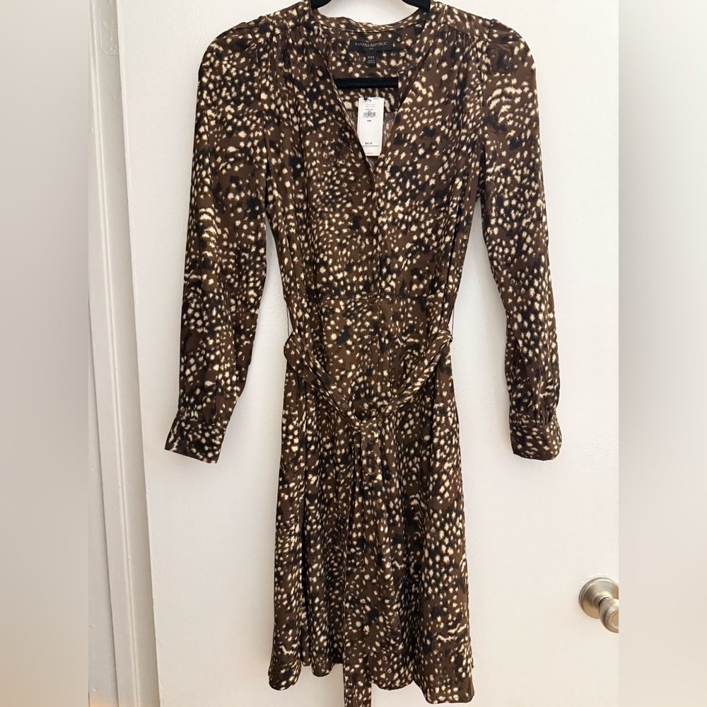 Banana Republic Brown Patterned Dress